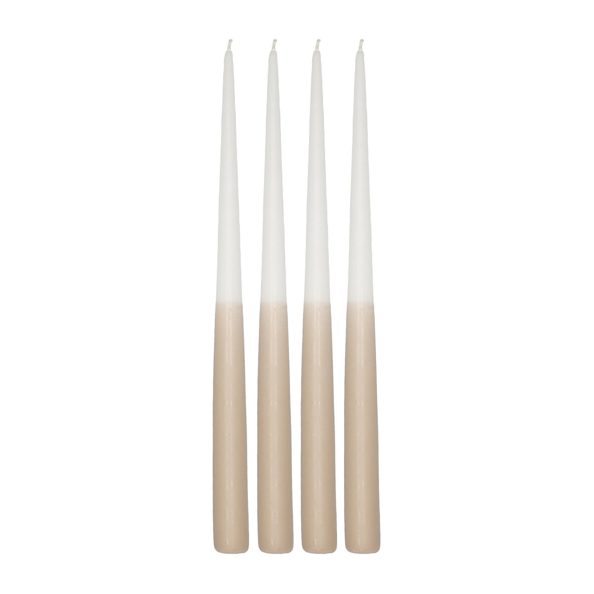 Scandi Essentials Affinity Spitzkerzen zweifarbig 4er-Pack 32 cm White-sand