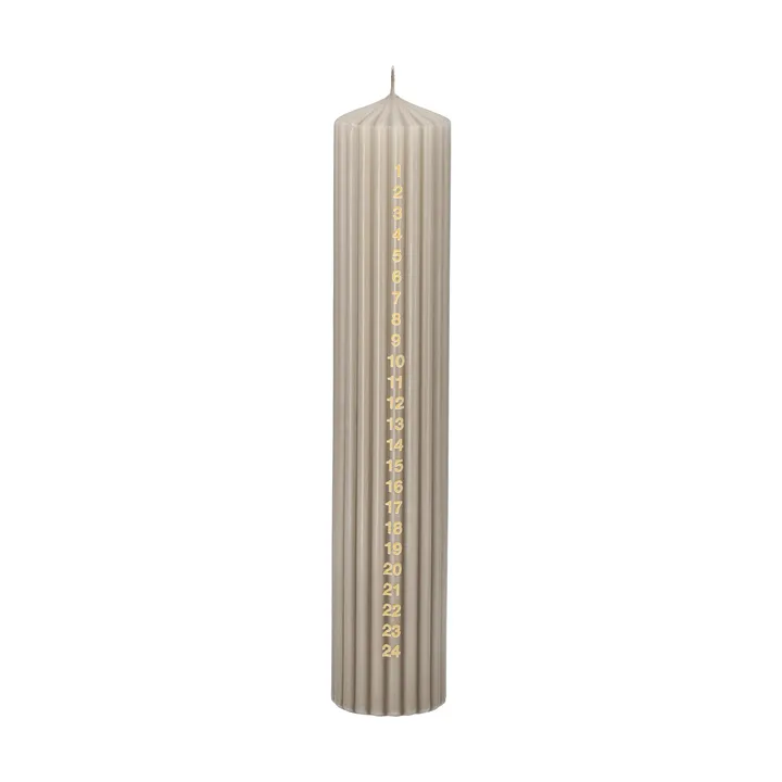 Awaiting Adventskerze - Linen, 25 cm - Scandi Essentials