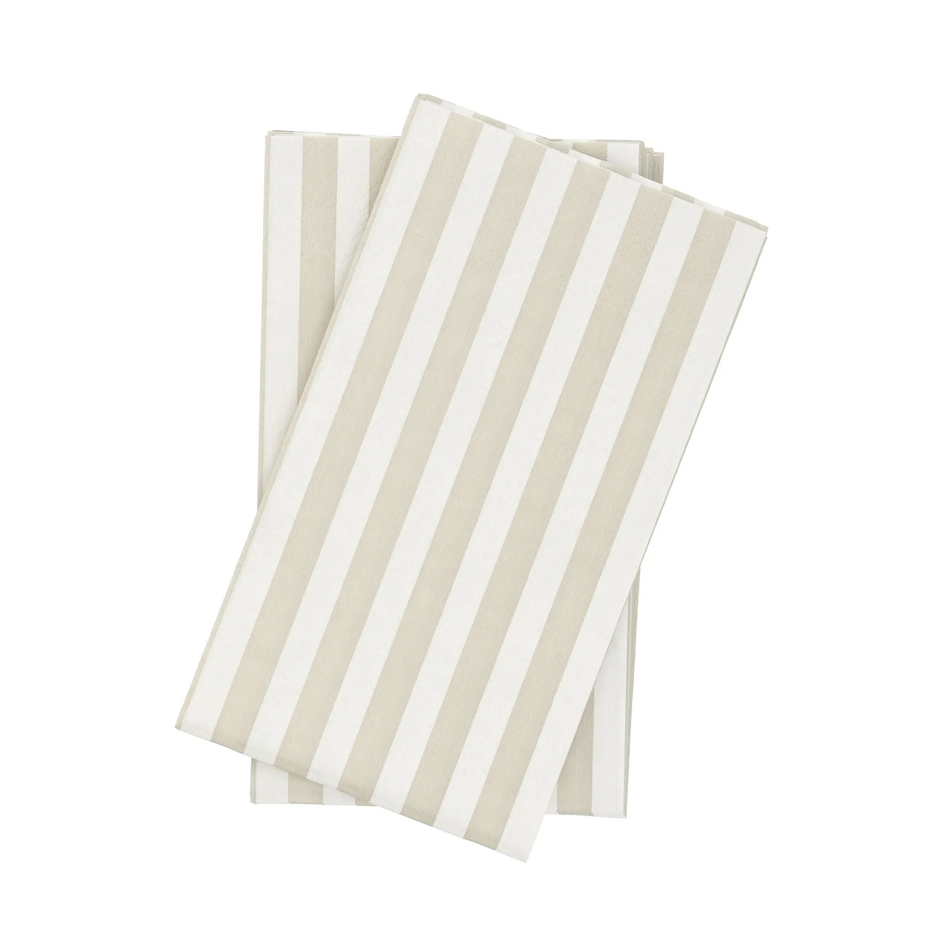 Bold Stripe Papierserviette, Weiß-Beige, 15er-Pack, 33x40 cm Scandi Essentials