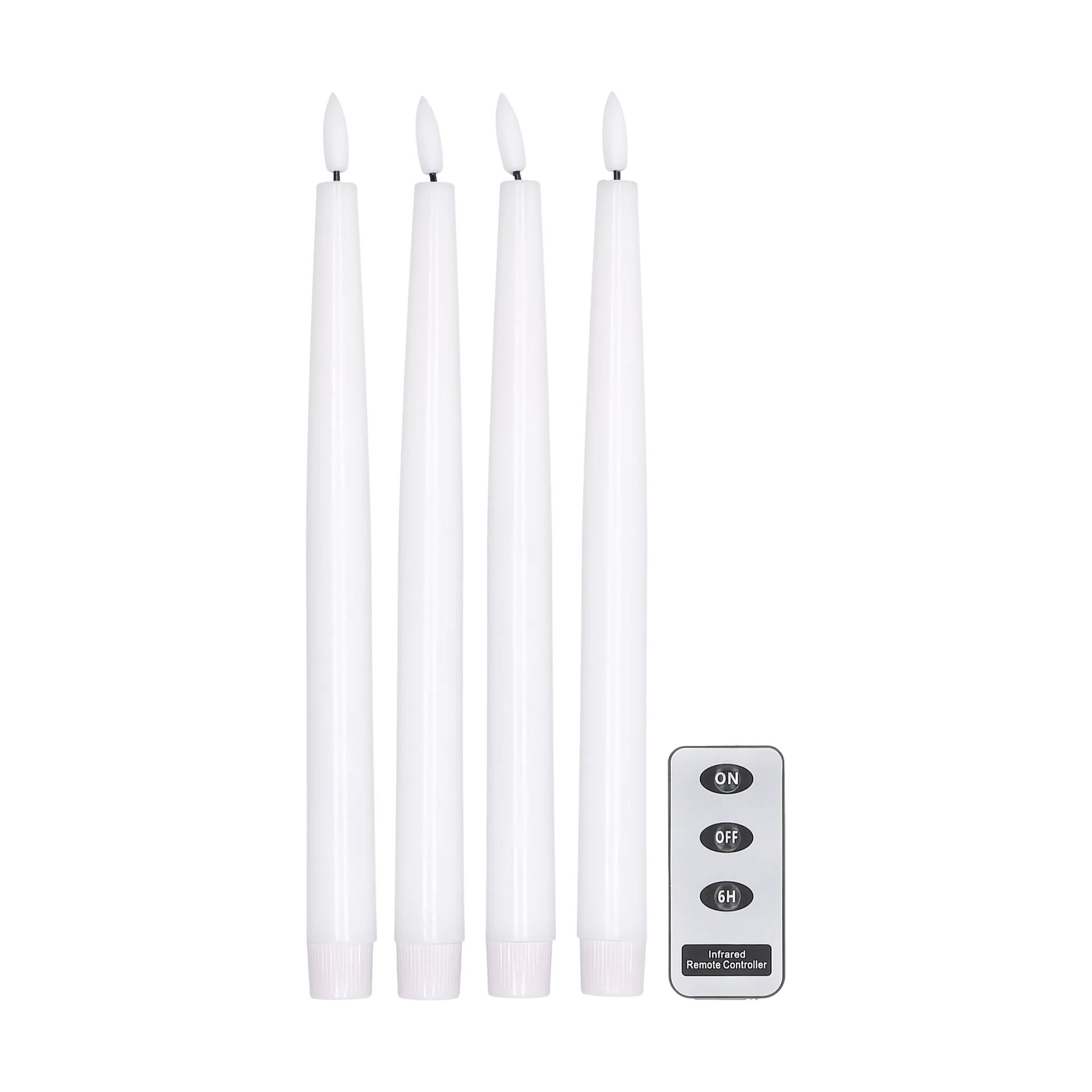 Bright LED-Kerze 28,5cm 4er Pack mit Fernbedienung, Weiß Scandi Essentials
