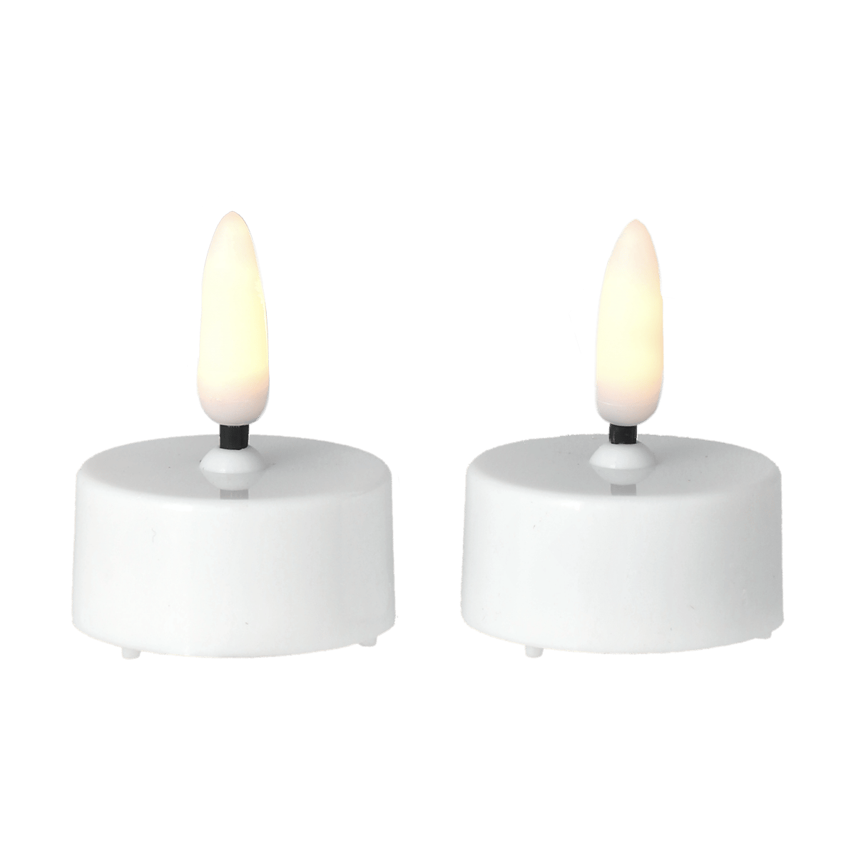 Scandi Essentials Bright Teelicht LED Ø3,8cm 2er Pack White