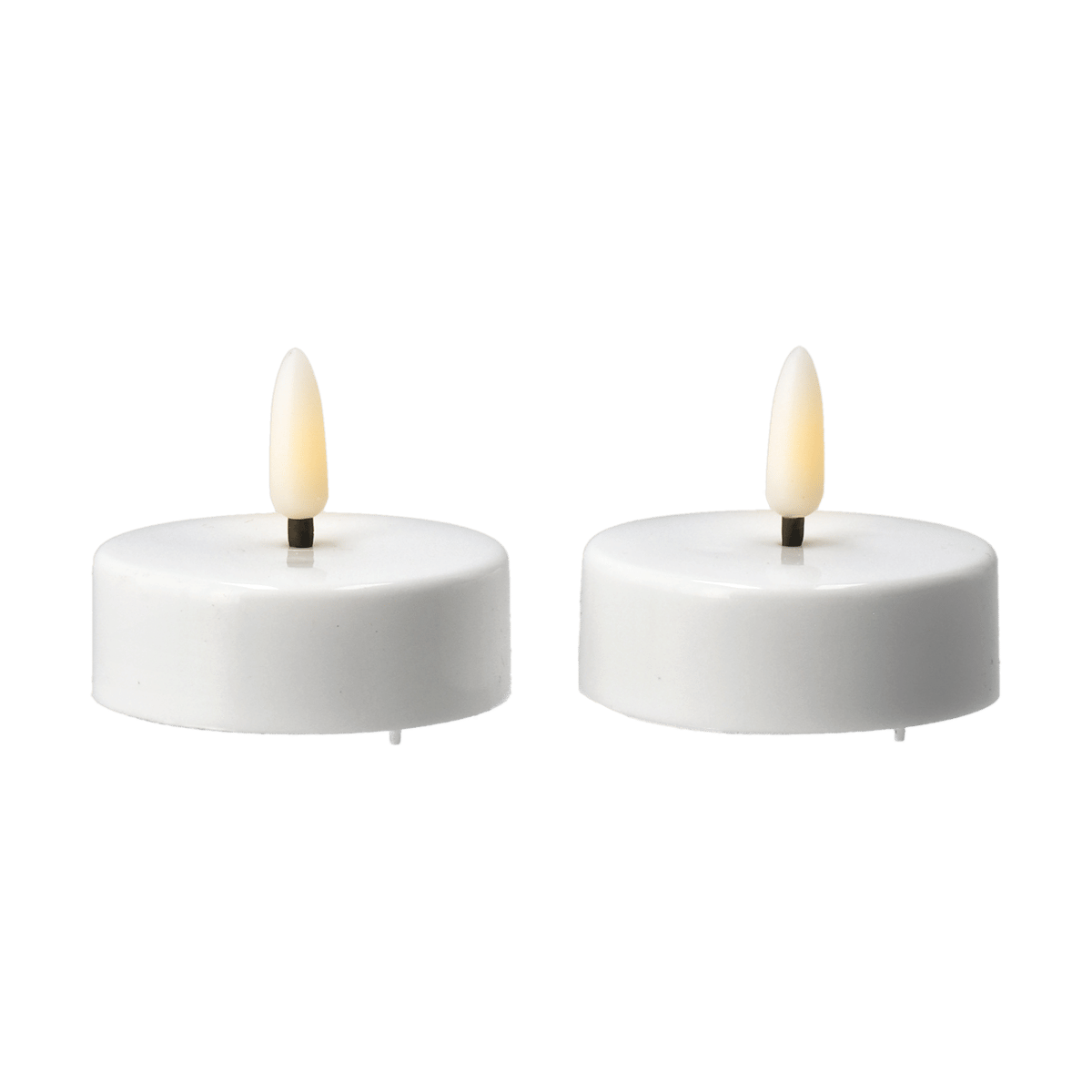 Scandi Essentials Bright Teelicht LED Ø5,8cm 2er Pack White