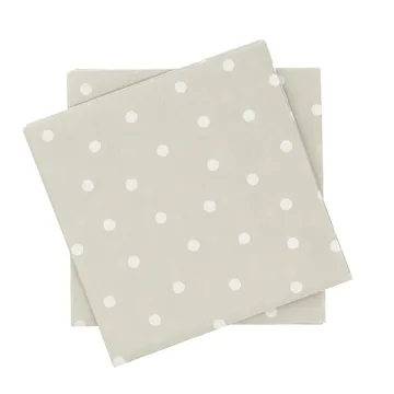 Feine Punkte Papierserviette - Weiß-Beige, 20er-Pack, 33x33 cm - Scandi Essentials