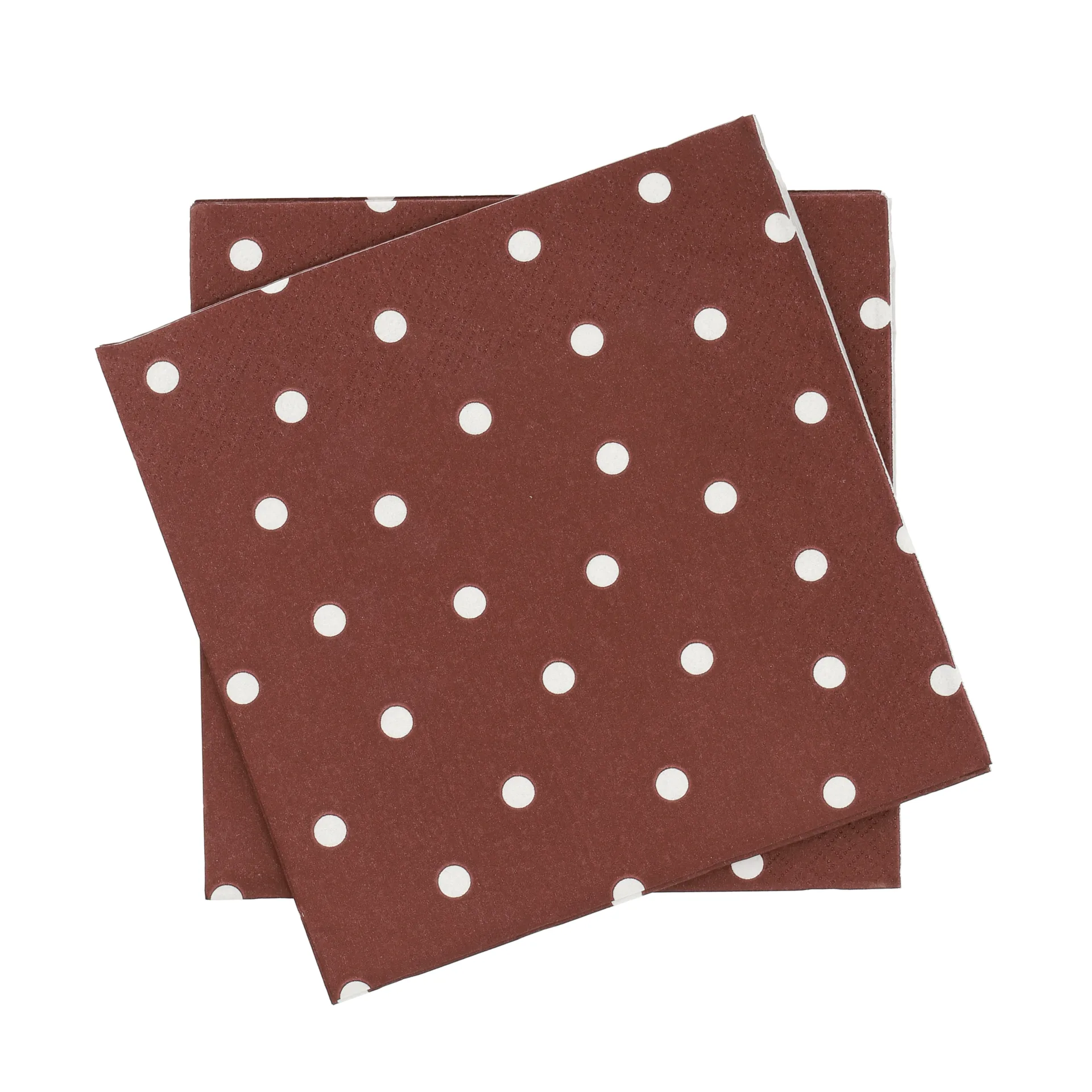 Feine Punkte Papierserviette, Weinrot-Weiß, 20er-Pack, 33x33 cm Scandi Essentials