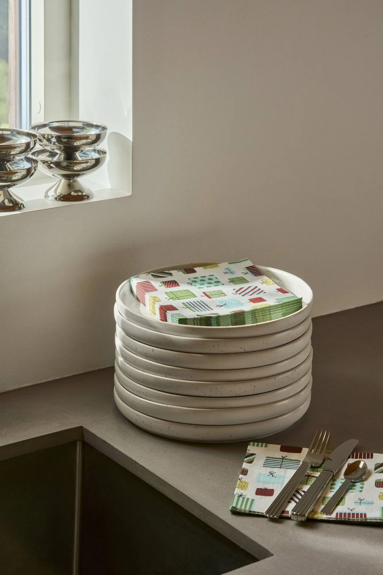 Geschenk-Papierserviette, Multi, 20er-Pack, 33x33 cm Scandi Essentials