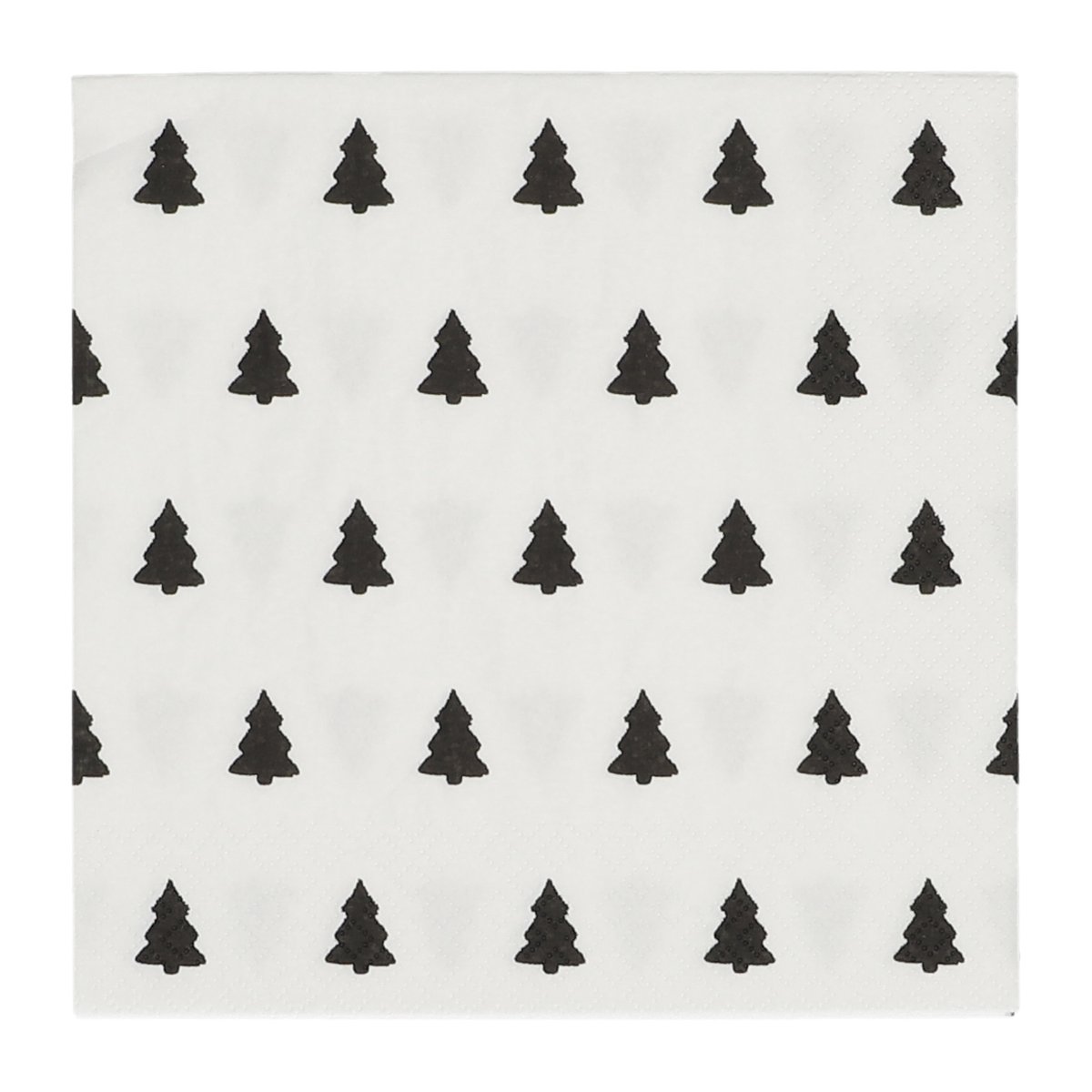 Scandi Essentials Linen Trees Serviette 33 x 33 cm 20er-Pack Black-white