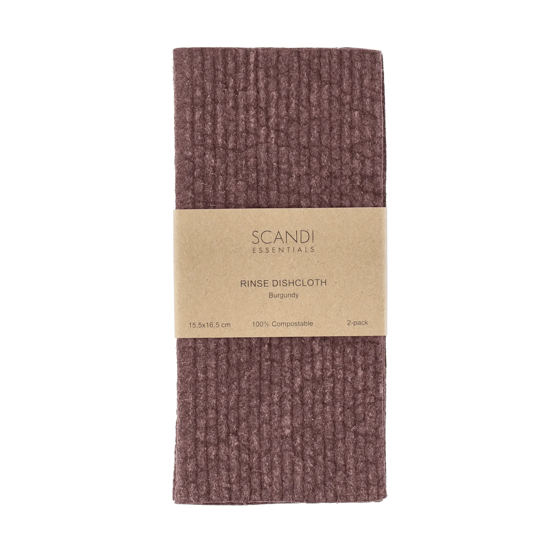 Rinse Spültuch, Burgunderrot, 2-teilig Scandi Essentials