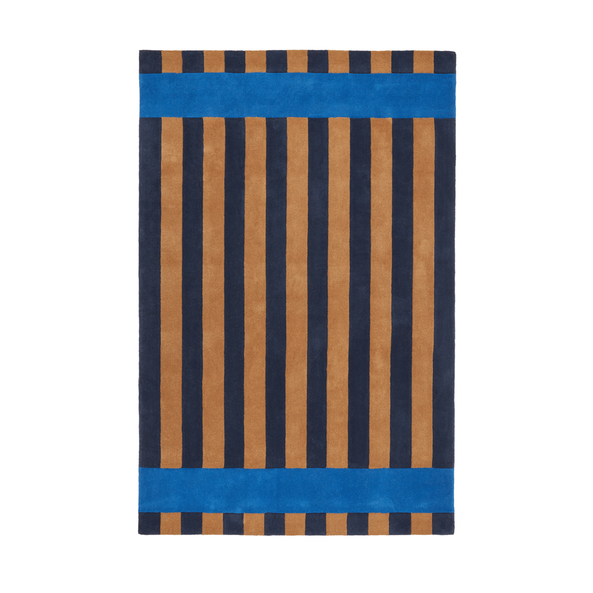 Scandi Living Aisles Wollteppich Blau, 170x240 cm