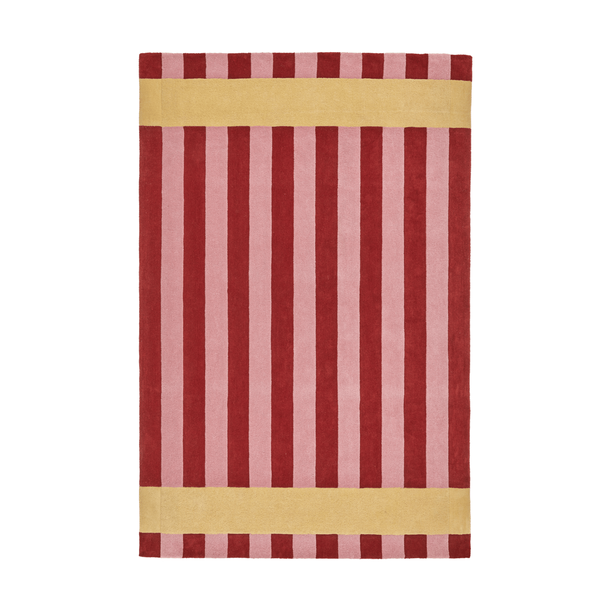 Scandi Living Aisles Wollteppich Rot, 170x240 cm