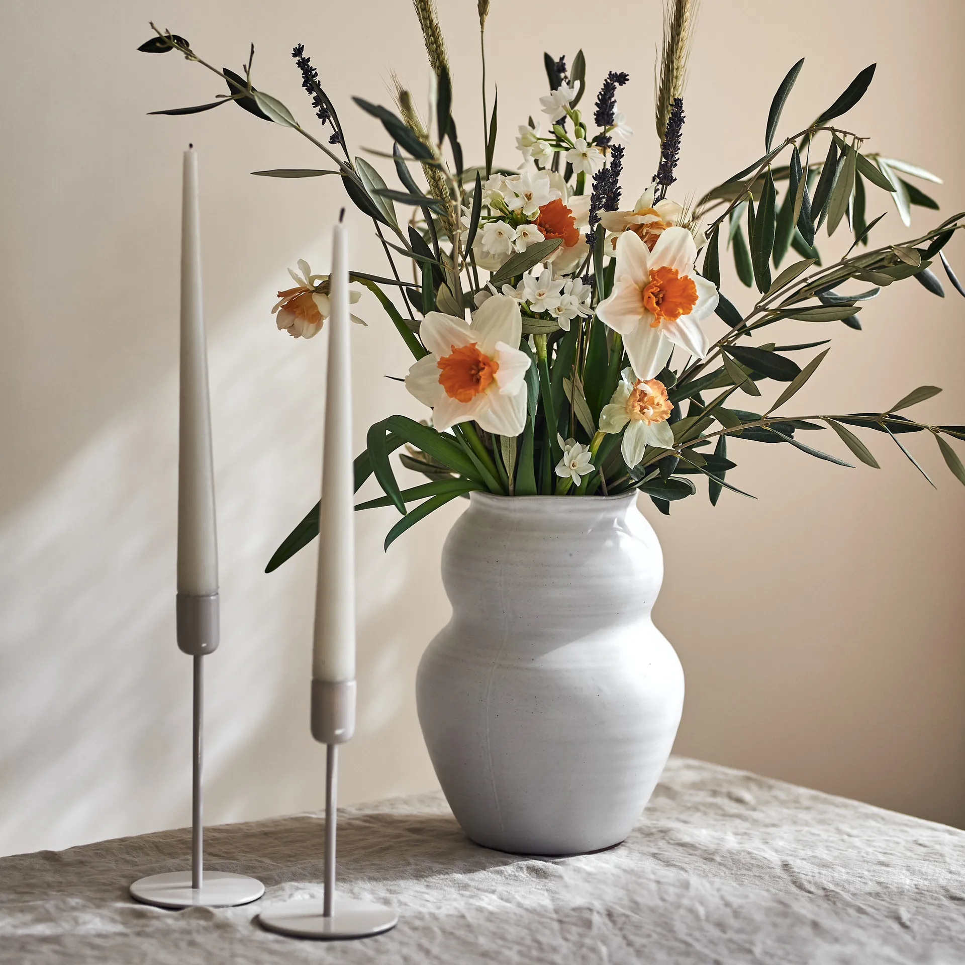 Arctic Kerzenhalter 18cm, Beige Scandi Living