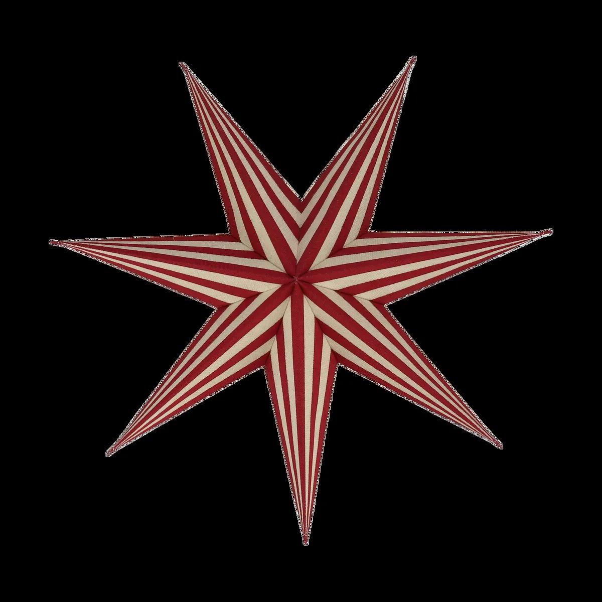 Scandi Living Bare Adventsstern weiß-rot gestreift 45 cm