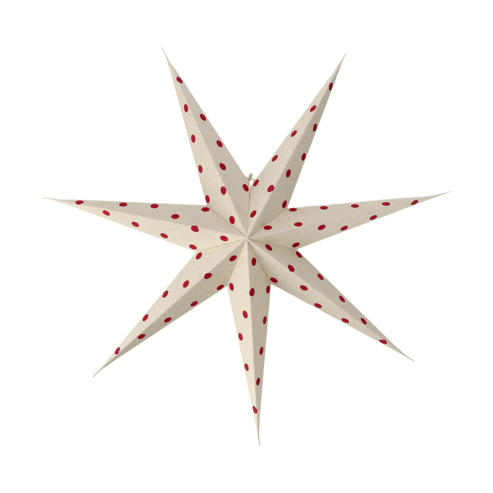 Bare Adventsstern weiß-rote Punkte, 80 cm Scandi Living