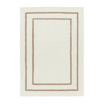 Borders Wollteppich - Weiß-beige 170x240 cm - Scandi Living