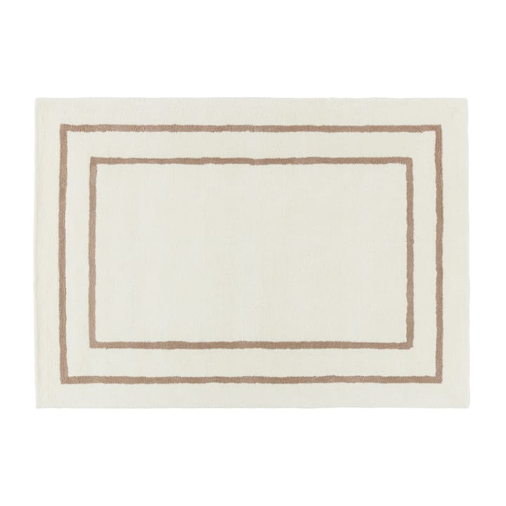 Borders Wollteppich - Weiß-beige 170x240 cm - Scandi Living