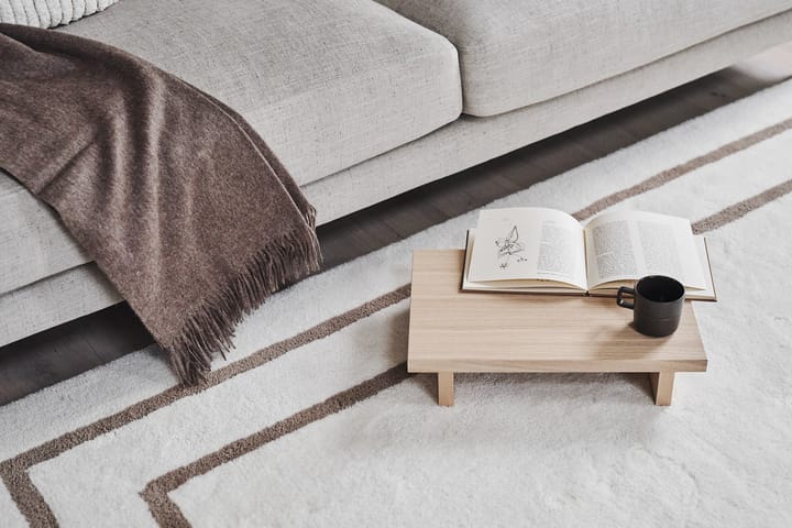 Borders Wollteppich, Weiß-beige 170x240 cm Scandi Living