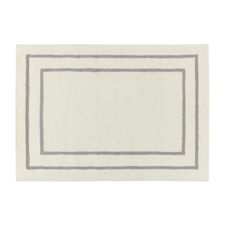 Borders Wollteppich weiß-grau - 170x240 cm - Scandi Living