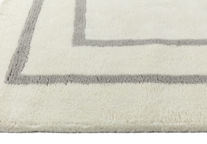 Borders Wollteppich, Weiß-grau 170x240 cm Scandi Living