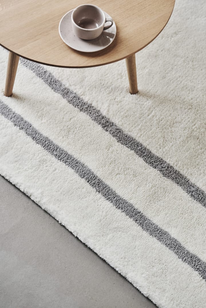 Borders Wollteppich, Weiß-grau 170x240 cm Scandi Living