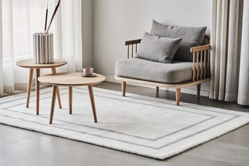 Borders Wollteppich - Weiß-grau 200x300 cm - Scandi Living