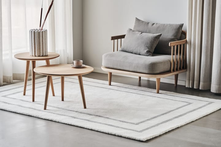 Borders Wollteppich, Weiß-grau 200x300 cm Scandi Living