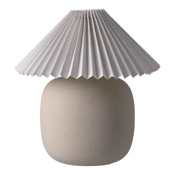 Boulder Tischleuchte 29 cm beige-pleated white - Scandi Living