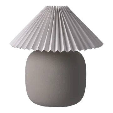 Boulder Tischleuchte 29 cm grey-pleated white - Scandi Living