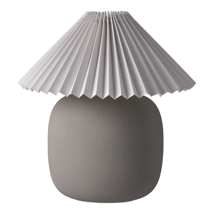 Boulder Tischleuchte 29 cm grey-pleated white - Scandi Living