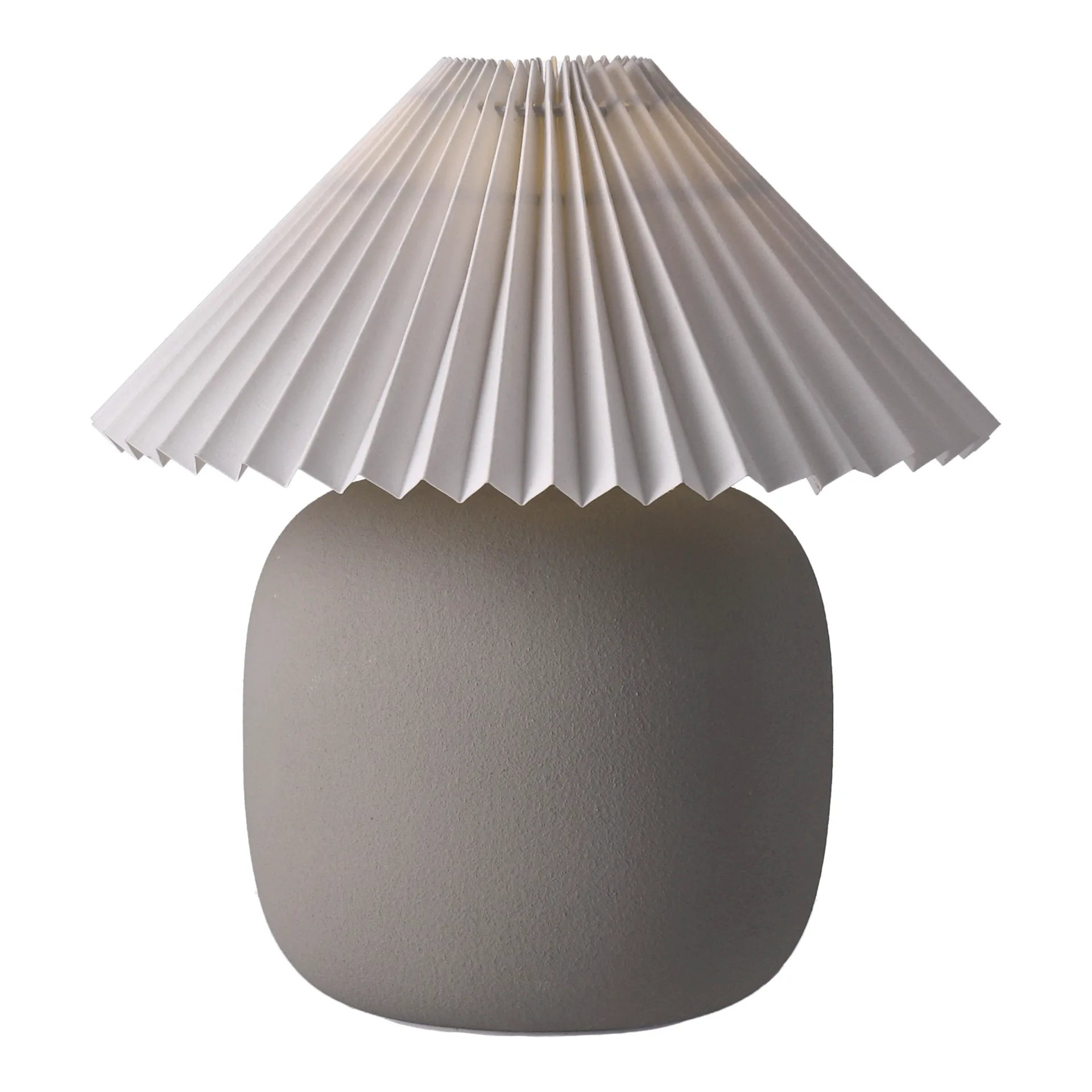 Boulder Tischleuchte 29 cm grey-pleated white,  Scandi Living