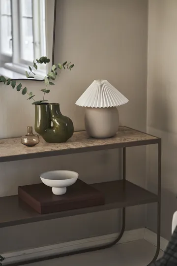 Boulder Tischleuchte 29 cm grey-pleated white - Scandi Living