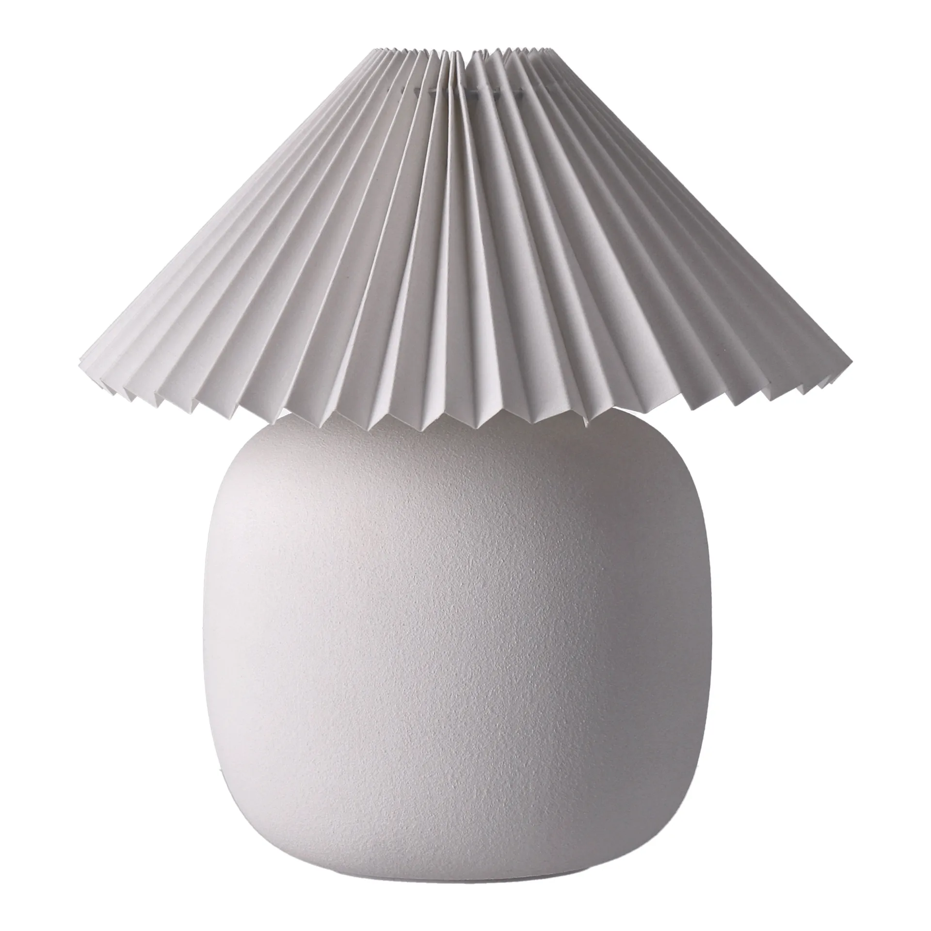 Boulder Tischleuchte 29 cm white-pleated white,  Scandi Living