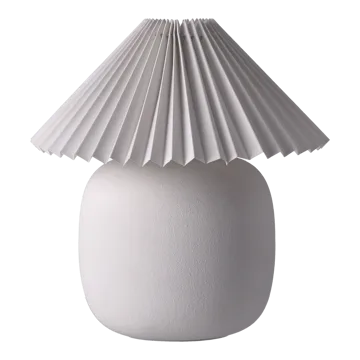 Boulder Tischleuchte 29 cm white-pleated white - Scandi Living