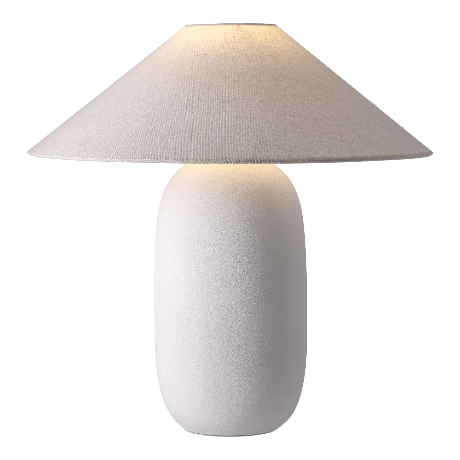 Boulder Tischleuchte 48 cm white-nature,  Scandi Living