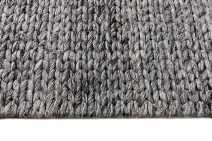 Braided Wollteppich dunkelgrau - 170x240 cm - Scandi Living