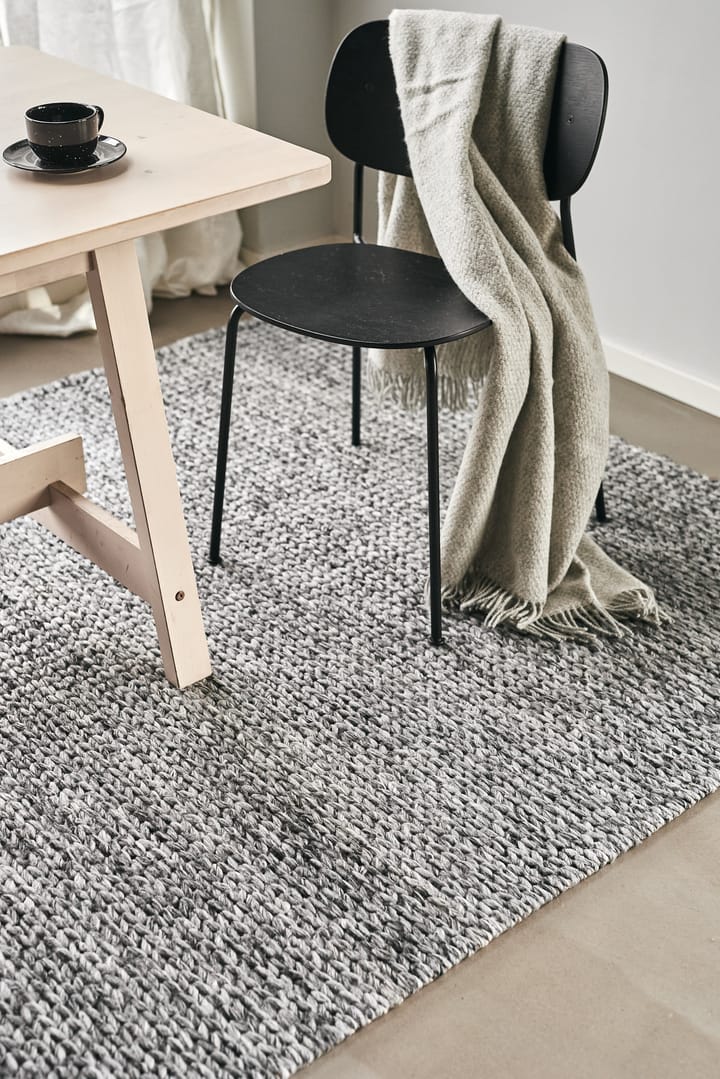 Braided Wollteppich dunkelgrau, 170x240 cm Scandi Living