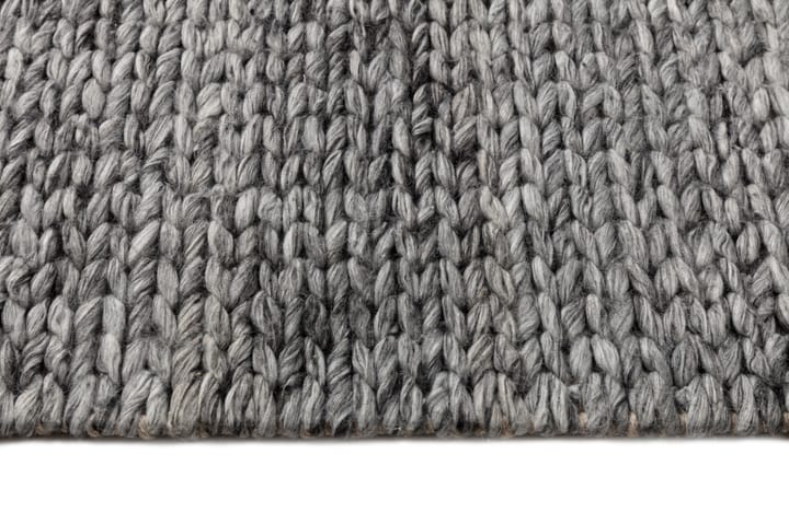 Braided Wollteppich dunkelgrau - 200x300 cm - Scandi Living