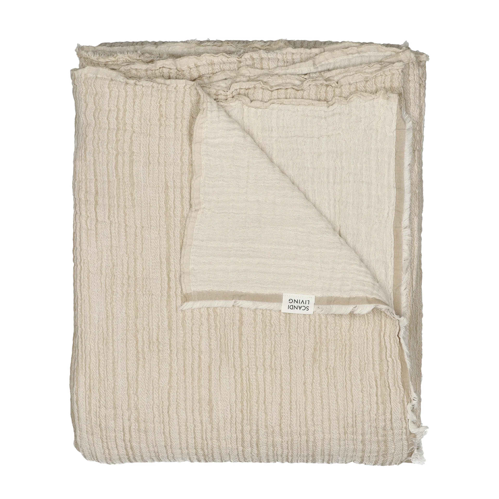 Breeze Tagesdecke 260 x 260 cm, Beige Scandi Living