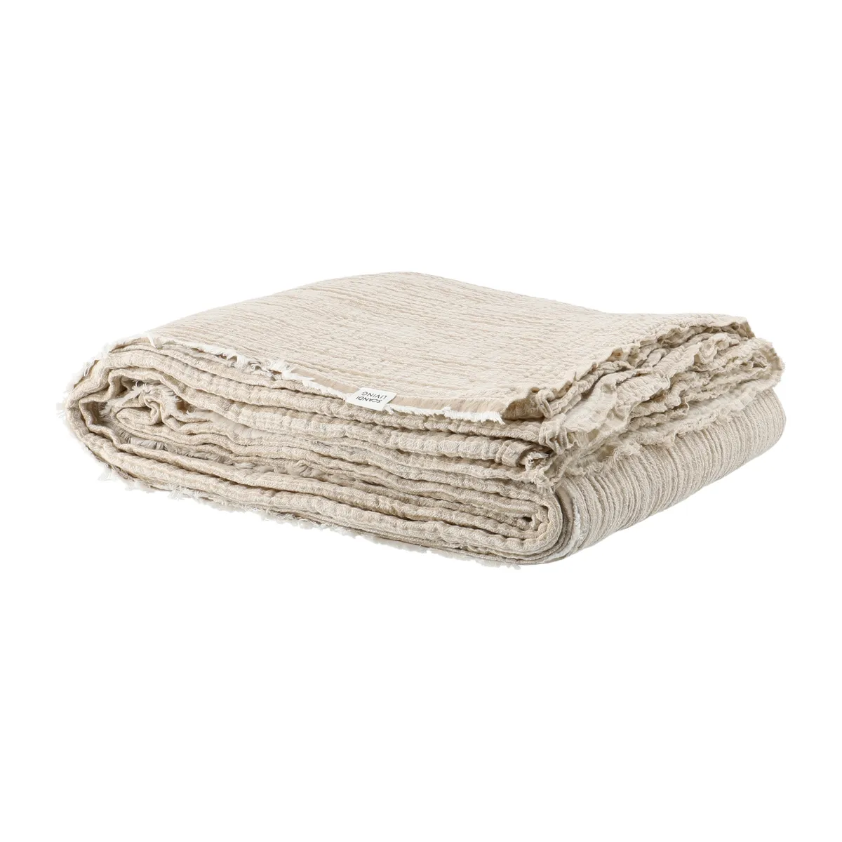 Scandi Living Breeze Tagesdecke 260 x 260 cm Beige