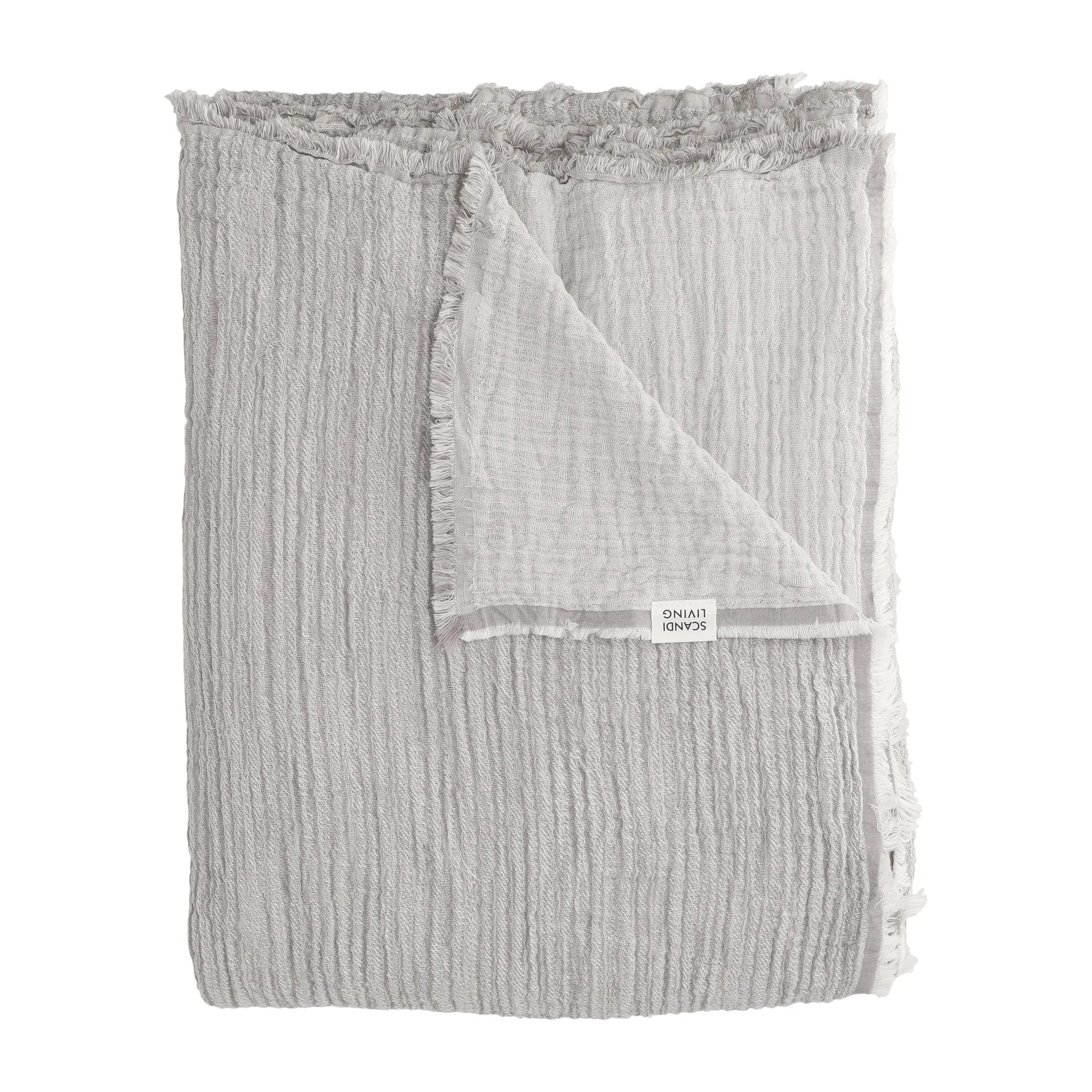 Breeze Tagesdecke 260 x 260 cm, Grau Scandi Living
