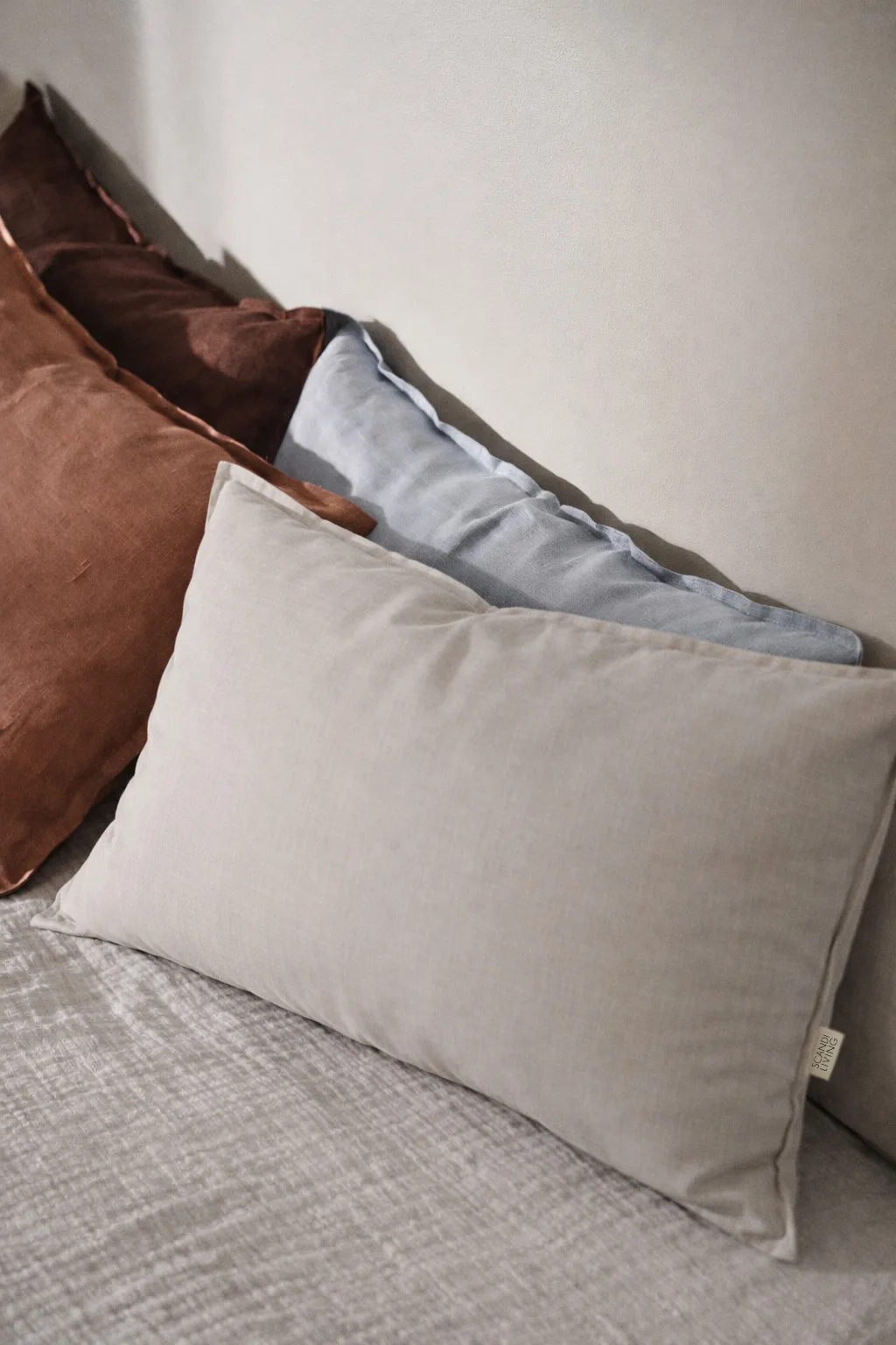 Calm Kissenbezug aus Leinen 40 x 60 cm, Greige Scandi Living