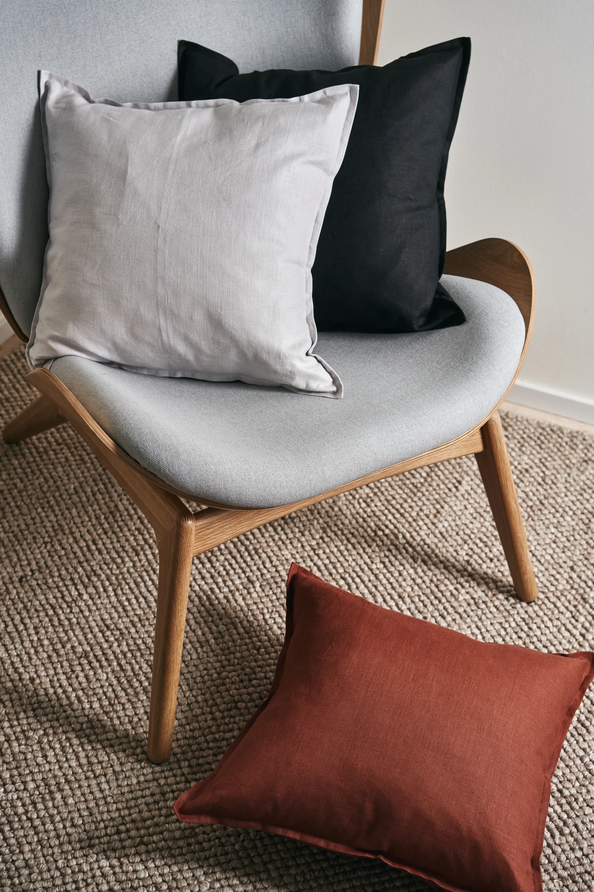 Calm Kissenbezug Leinen 50 x 50cm, Icy Grey Scandi Living