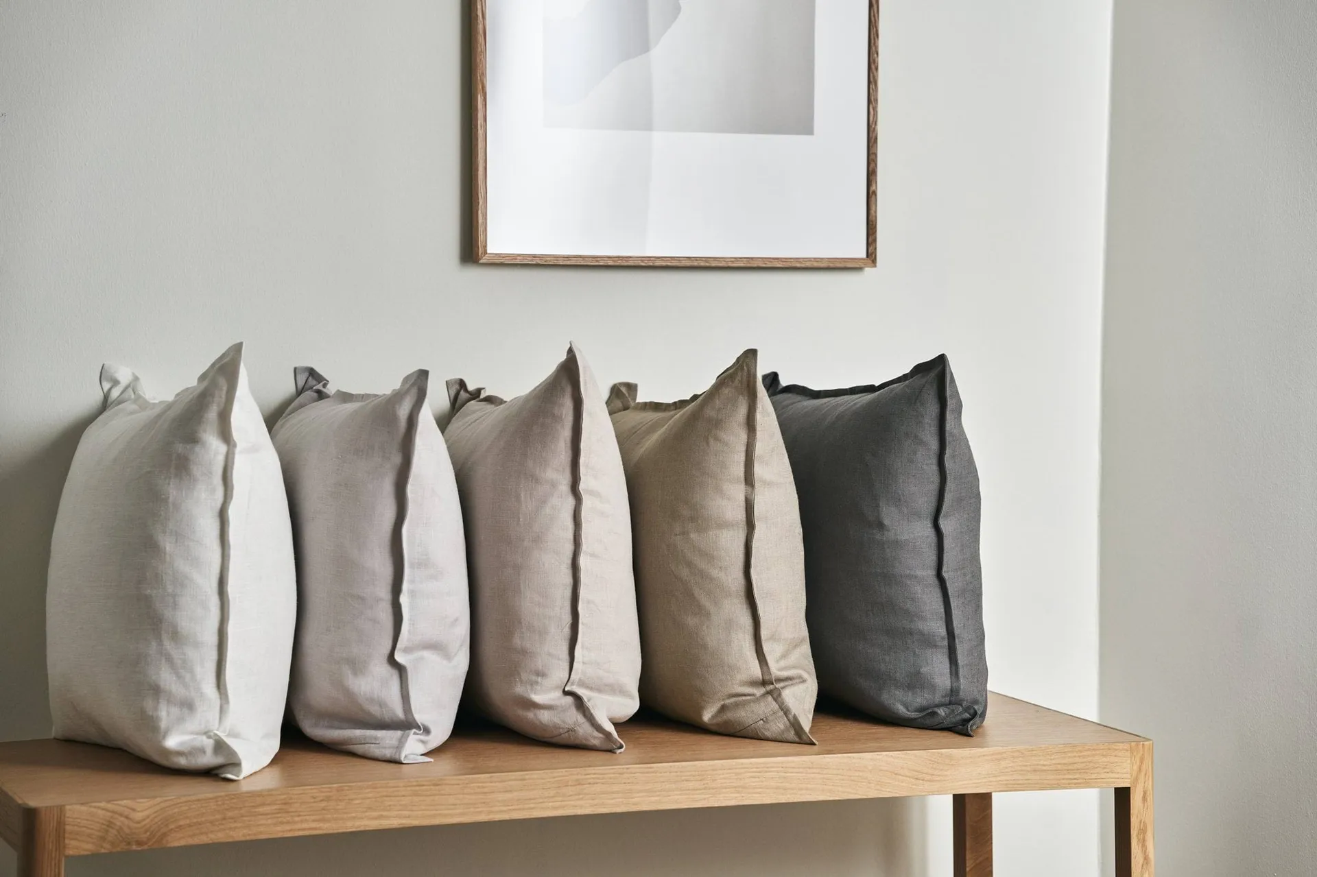 Calm Kissenbezug Leinen 50 x 50cm, Sand Scandi Living