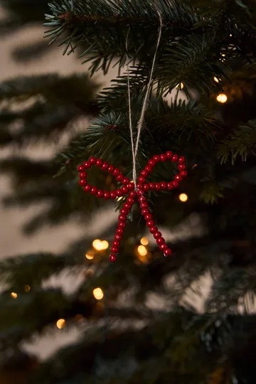 Craft Christbaumanhänger Schleife 3er-Pack - Rot - Scandi Living