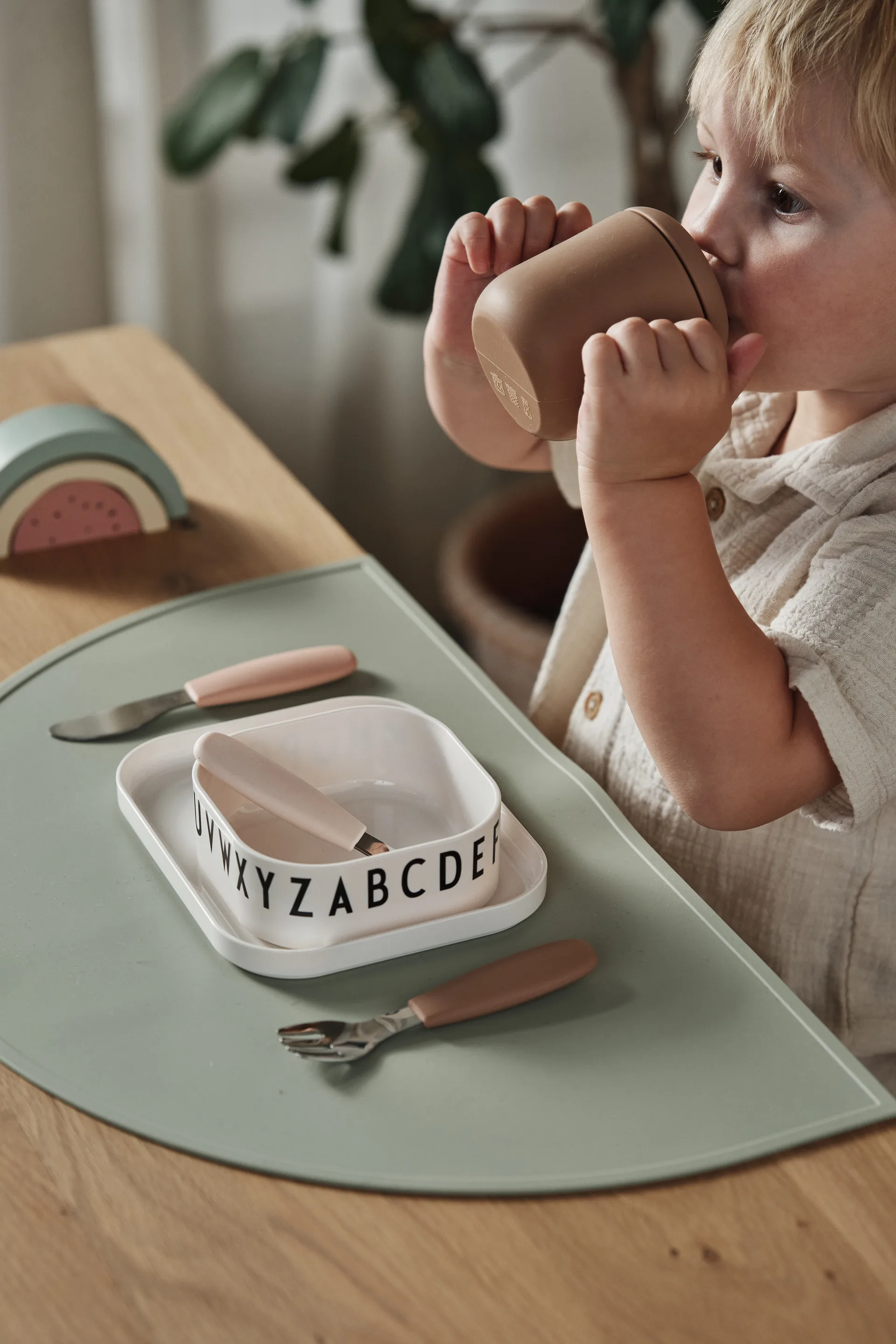 Dine Besteckset Silikon 3 Teile, Blush Scandi Living