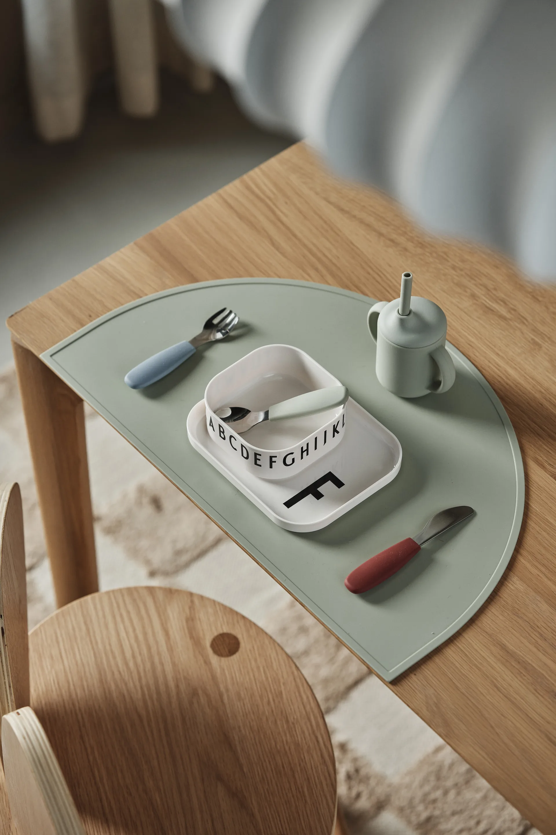 Dine Besteckset Silikon 3 Teile, Green-blue Scandi Living