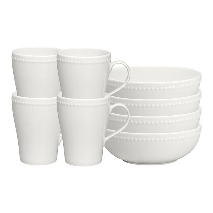 Dots Frühstückset, Weiß - Scandi Living