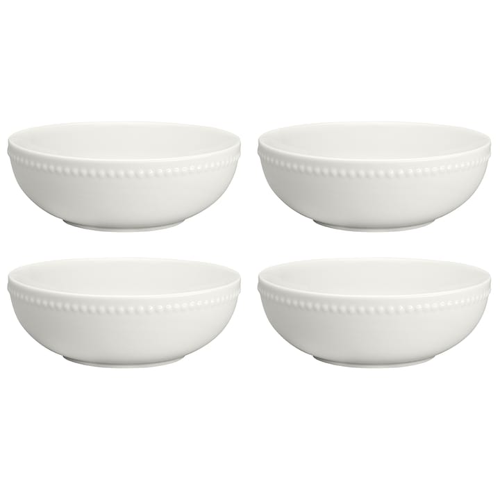 Dots Frühstücksschale 60cl 4er Pack - Weiß - Scandi Living