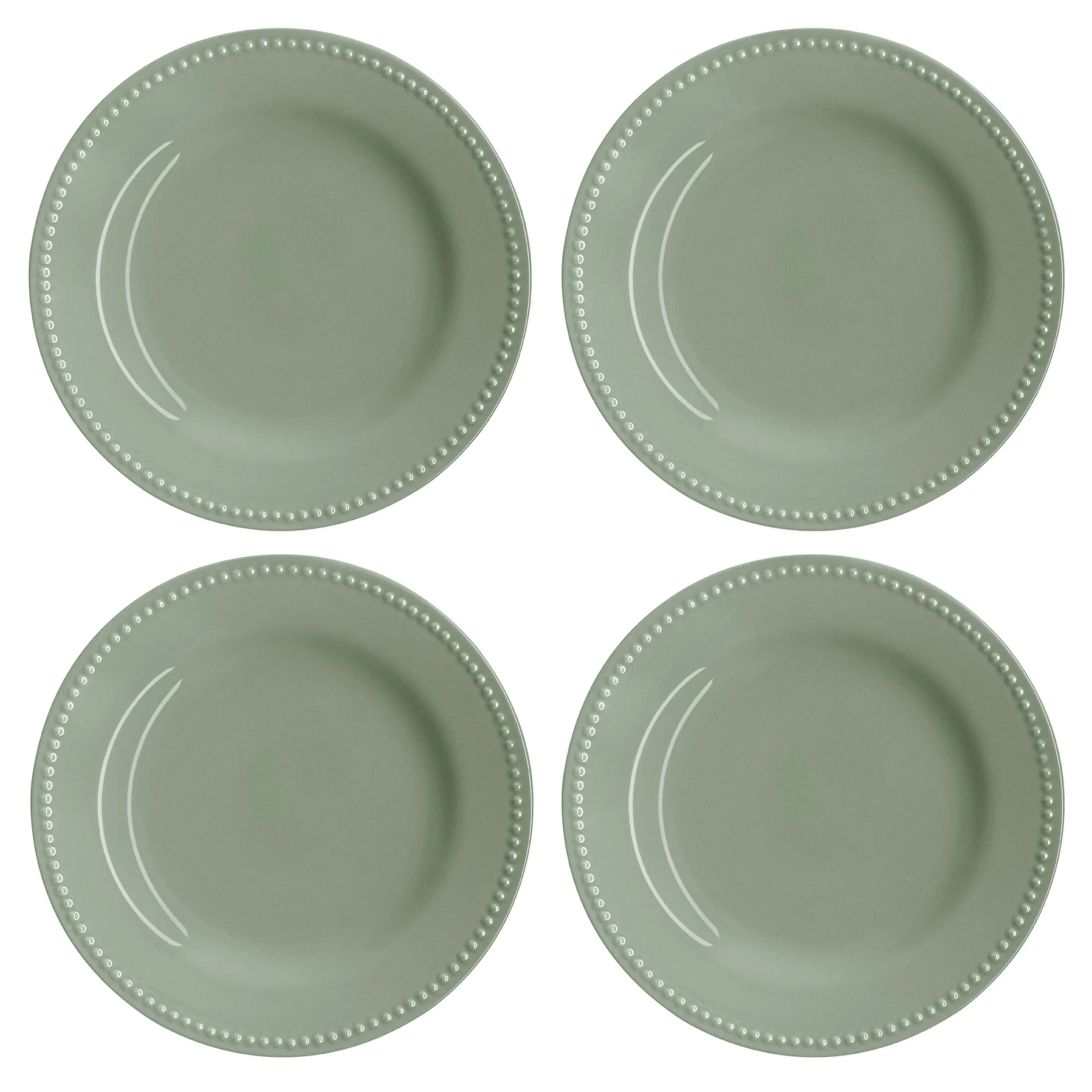 Dots kleiner Teller 22cm 4er Pack, Grün Scandi Living