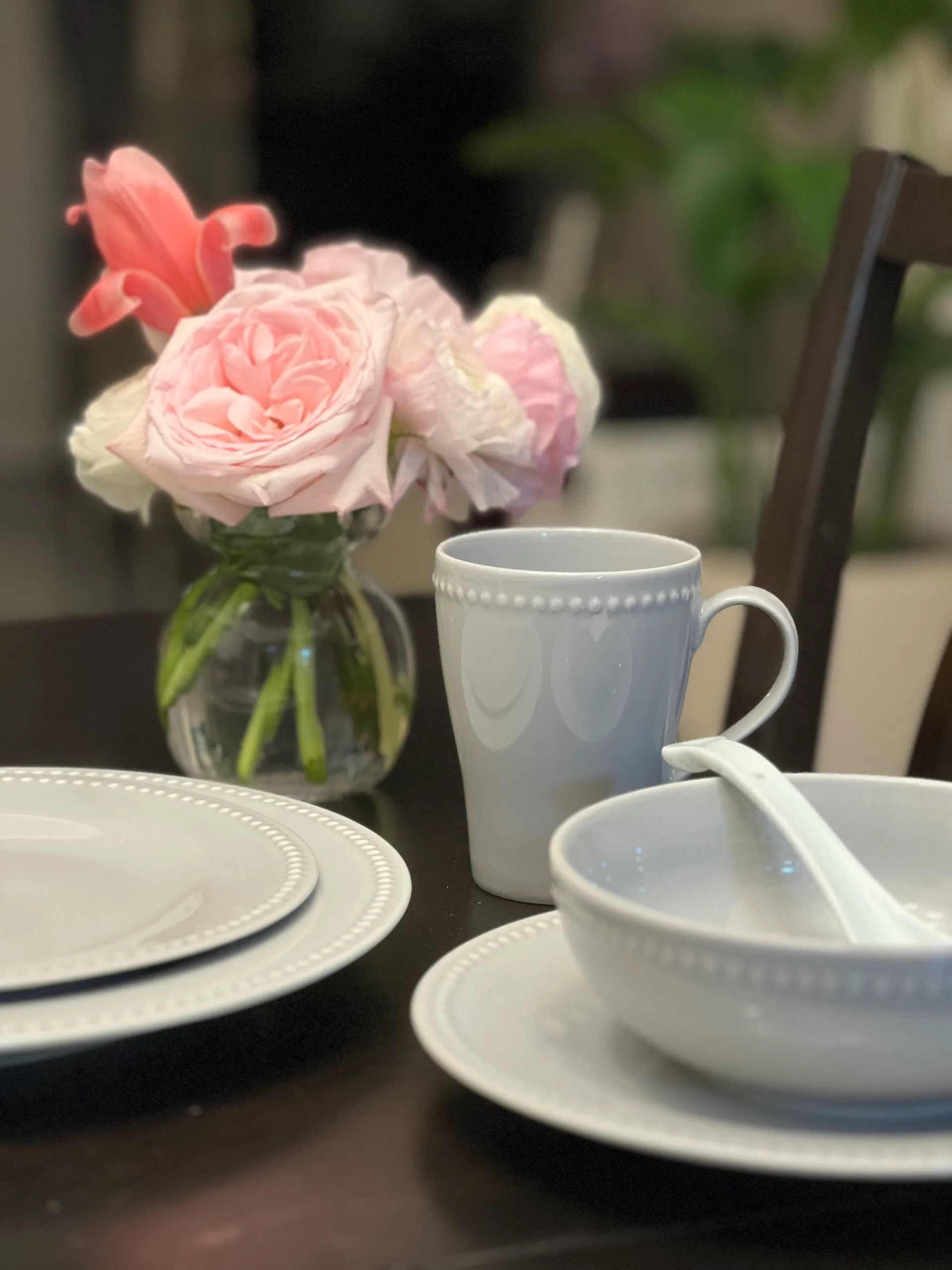 Dots Tasse 35cl 4er Pack, Grau Scandi Living