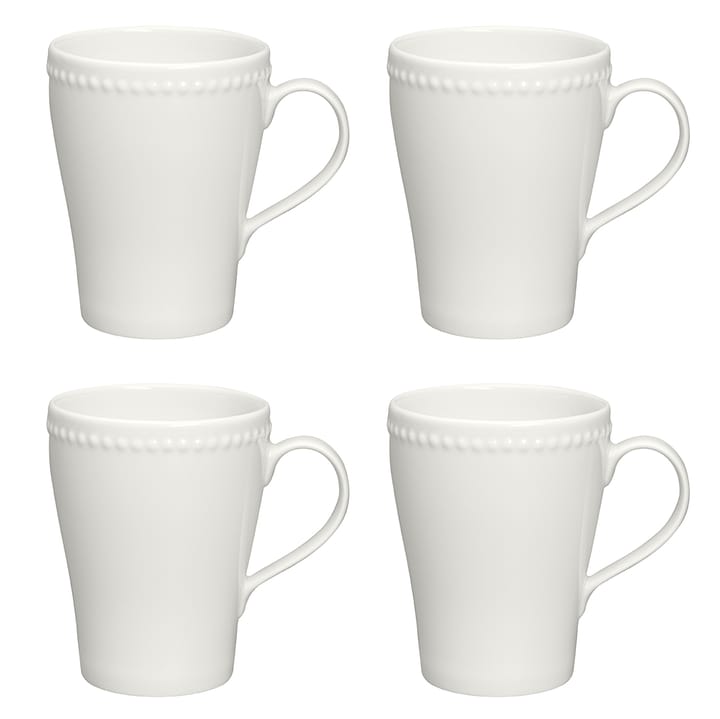 Dots Tasse 35cl 4er Pack - Weiß - Scandi Living