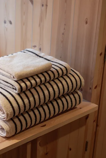 Drift Badehandtücher 100x150 cm 2-teilig - Weiß-Schwarz - Scandi Living